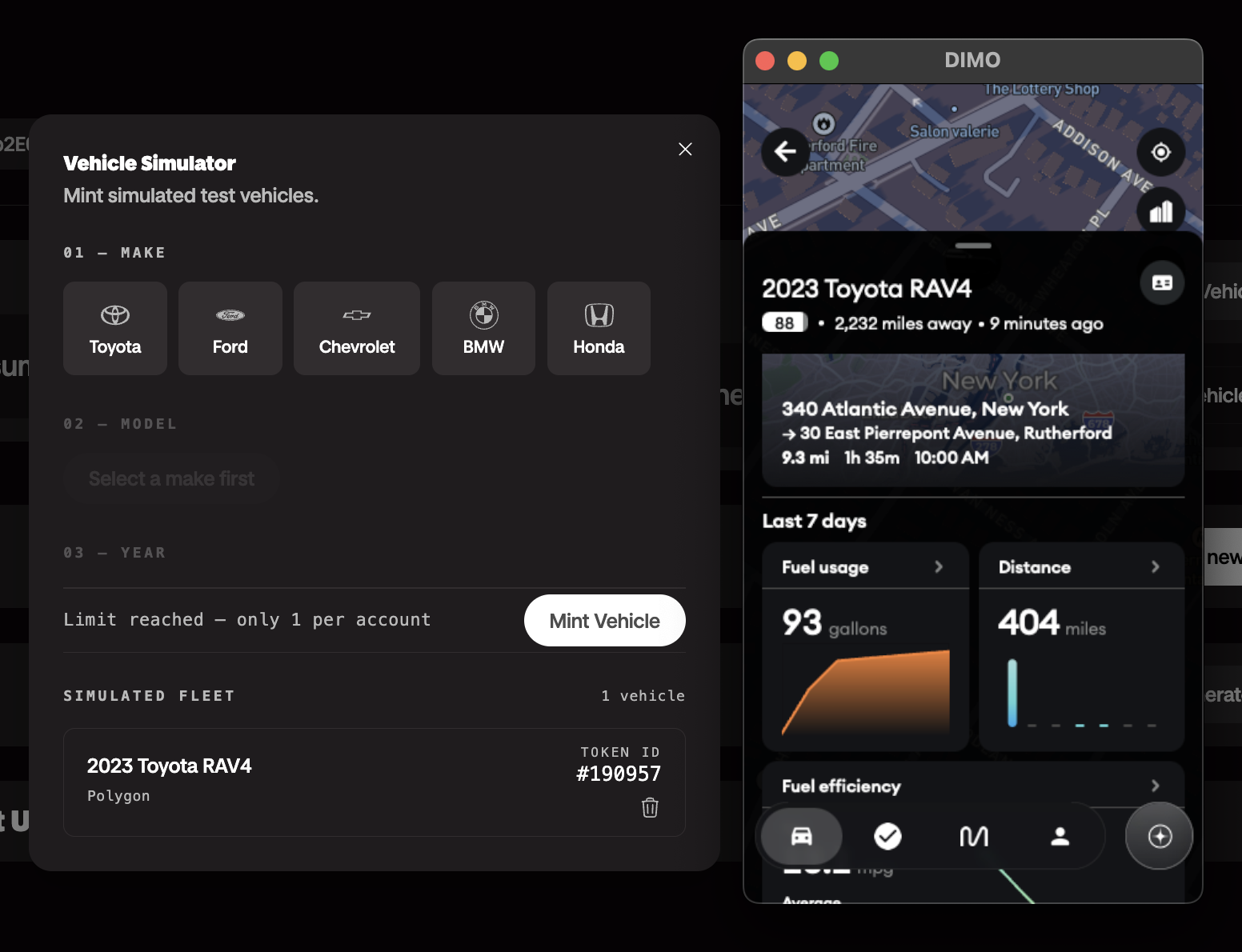 DIMO Vehicle Simulator
