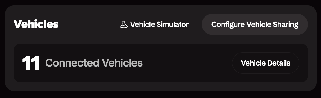 Vehicle Simulator Config