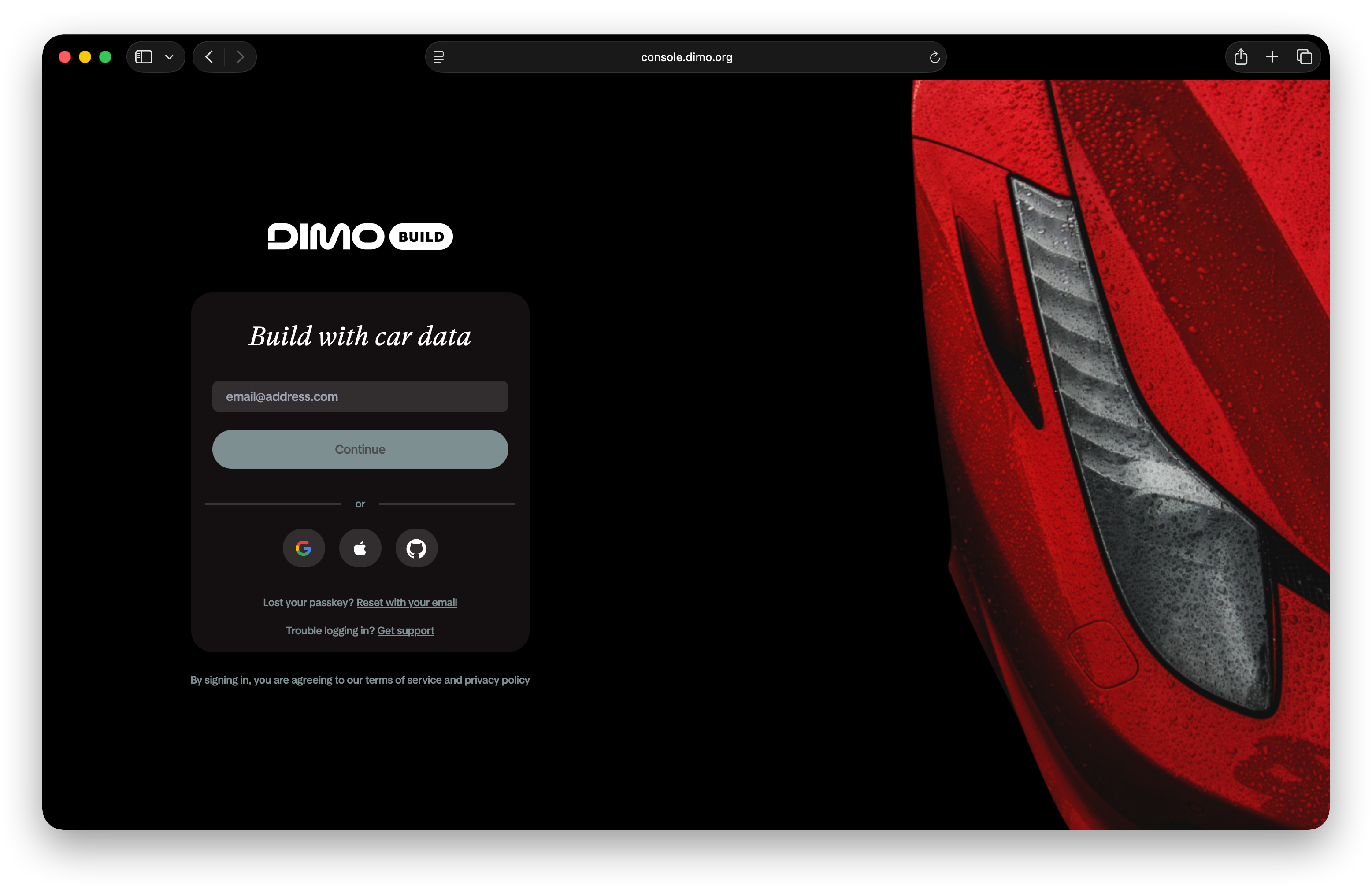 DIMO Developer Console